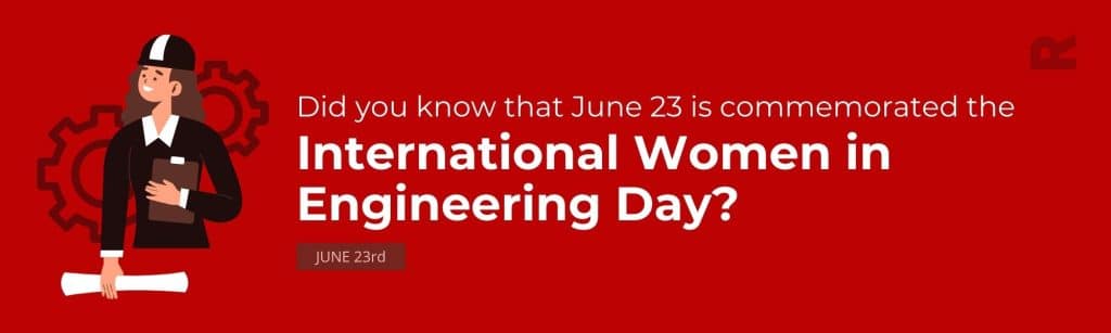 Banner asking the user if they know about the International Women in Engineering Day (INWED).